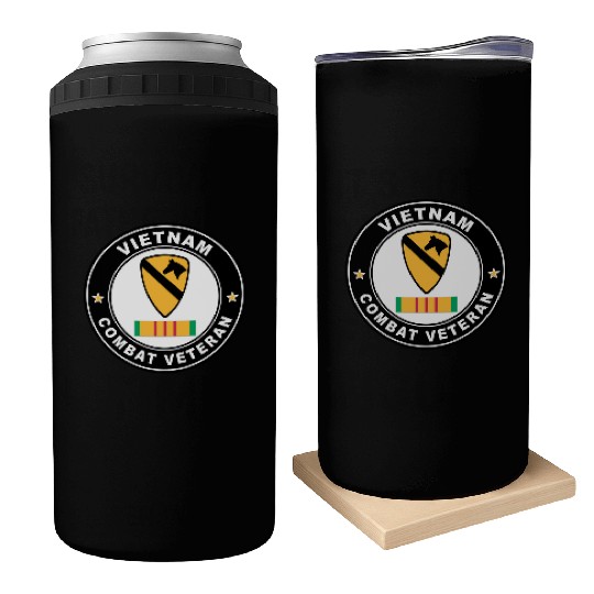1st Cavalry Division Vietnam Combat Veteran Can Coolers