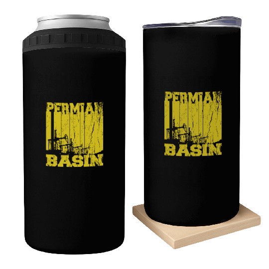 Permian Basin Oilfield Rigger Driller Distressed Can Coolers