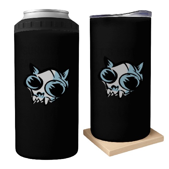 cat skull Can Coolers