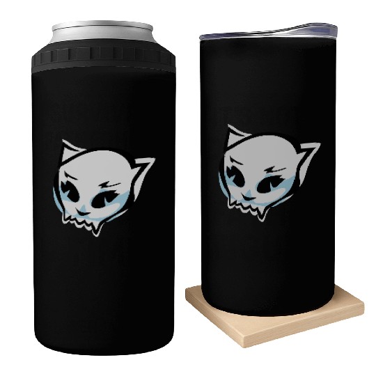 cat skull Can Coolers