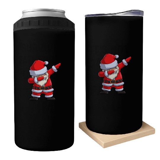 Dabbing santa claus Can Coolers