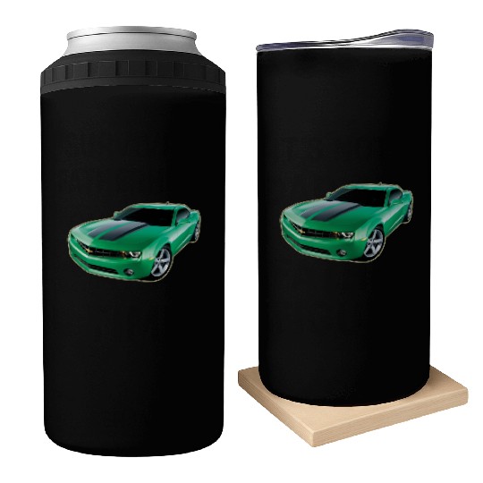 GREEN CHEVY CAMARO Can Coolers
