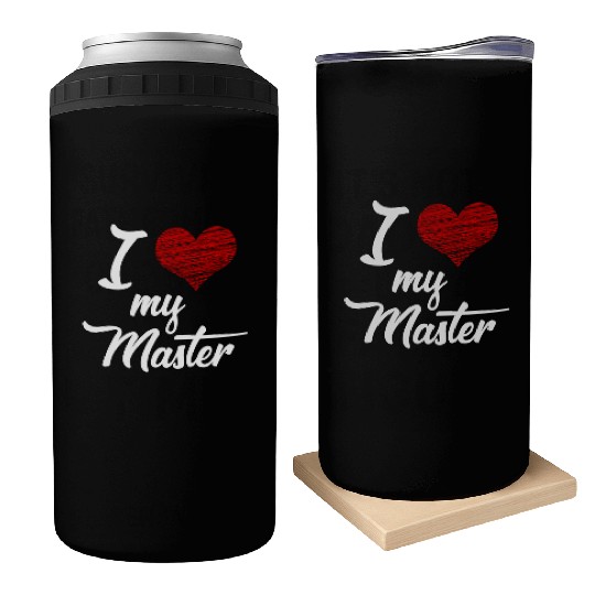 I love my Master BDSM Submissive Sub Slave gift Can Coolers