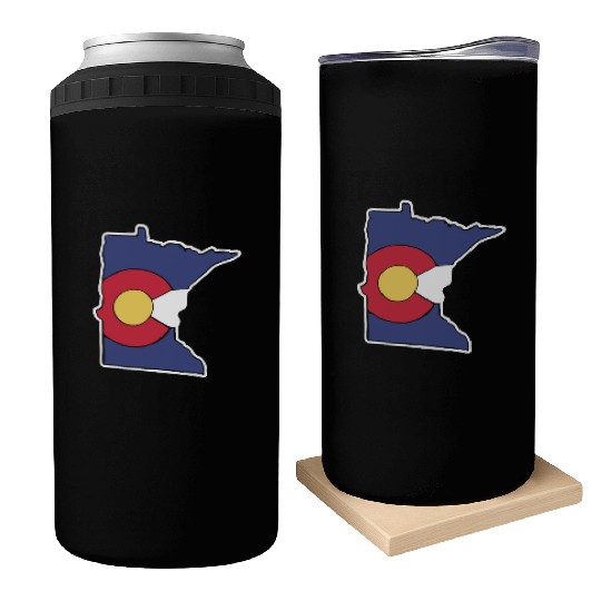 Colorado Flag Minnesota State minnesota grandpa Can Coolers