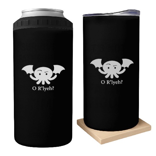 Cthulhu O R lyeh Lovecraft Humor Men s Women s or Can Coolers