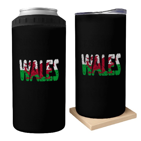 Wales Welsh Flag Dragon UK Great Britain Cymru Can Coolers