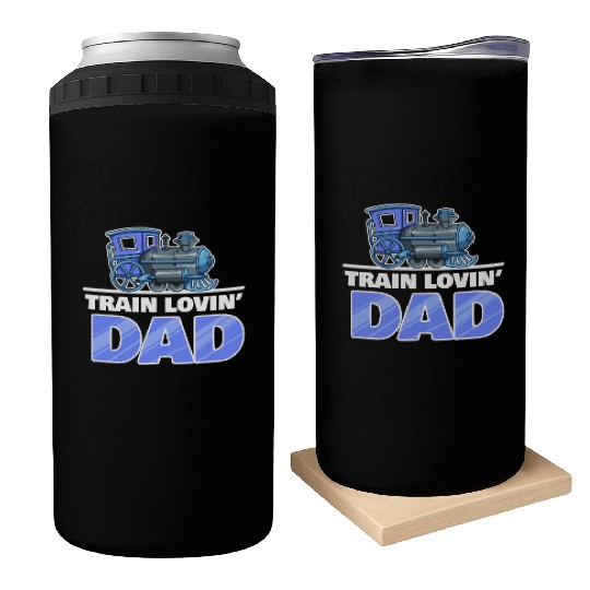 Railroad Train Lovers Dad Father's Day Gift Can Coolers