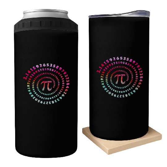 Pi Spiral Novelty Can Coolers for Pi Day