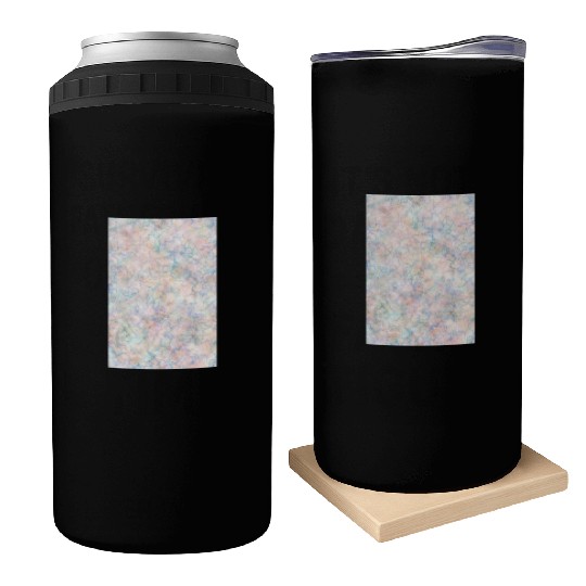 Multicolor Pastel Rainbow Marble Pattern Can Coolers