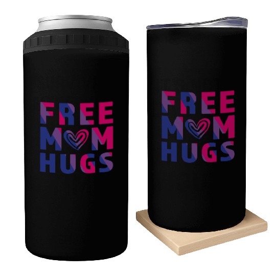 Free Mom Hugs Bisexual Can Coolers