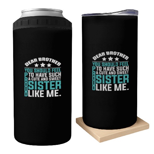 Best Brother And Sister Can Coolers! Funny Bro Can Coolers