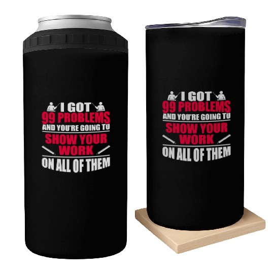 Funny Math Teacher Gift College High School Can Coolers