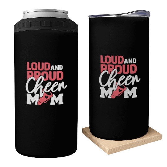 Cheer Mom Gift Loud and Proud Cheerleading Mom Can Coolers