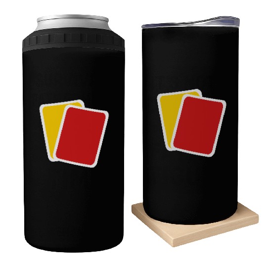 Red yellow card Can Coolers
