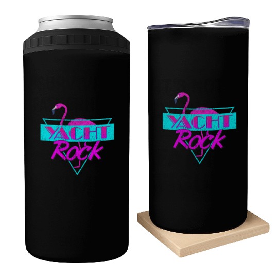 Yacht Rock Retro Flamingo Can Coolers