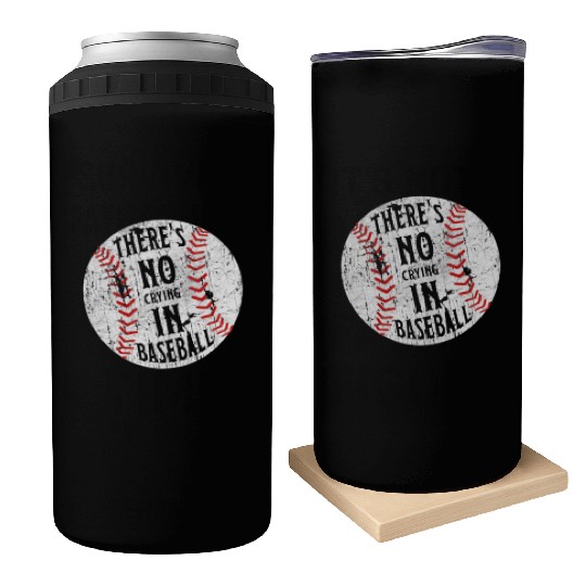 There's No Crying In Baseball I Love Sport Softba Can Coolers
