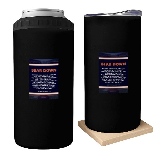 Bear Down Lyrics Poster Can Coolers