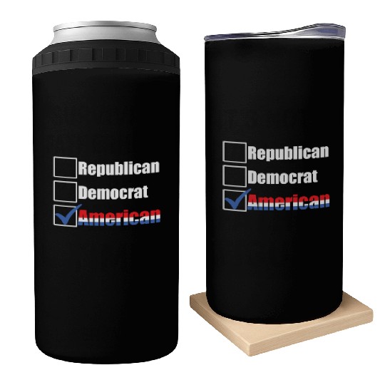 Republican Democrat American Patriotic Anti Can Coolers