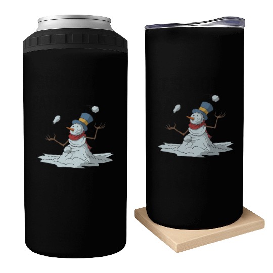 Snowman juggling Can Coolers