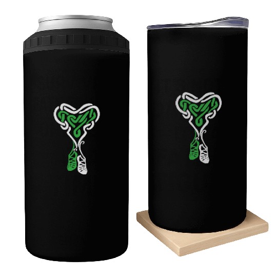 Irish Step Dancing Celtic Knot Heart Can Coolers