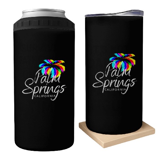 Palm Springs Neon Tree (White) Can Coolers