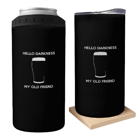 Hello Darkness My Old Friend - Draught Beer Can Coolers