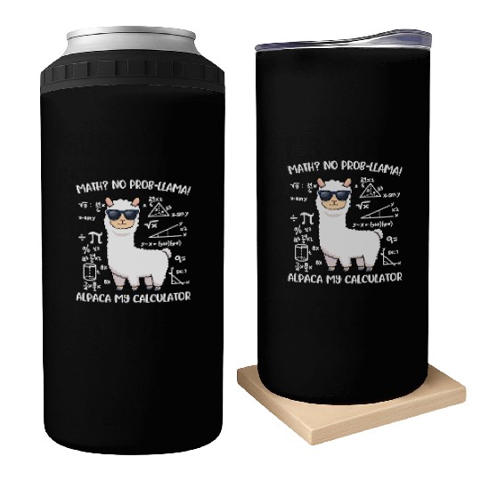Math Llama Funny Teacher Gift Can Coolers