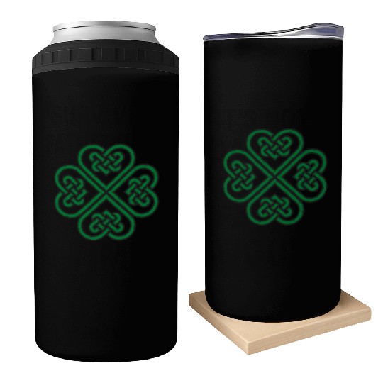 Irish Celtic Knot Shamrock Heart St Patricks Day Can Coolers