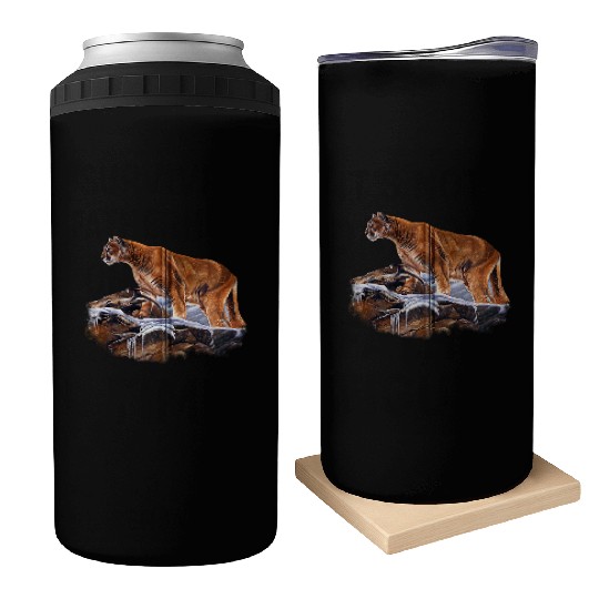 Mountain Lion Cougar Can Coolers
