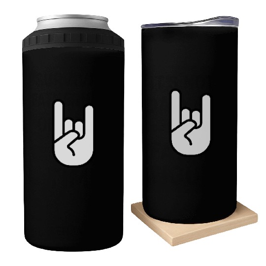 Heavy metal rock hand icon 02 Can Coolers