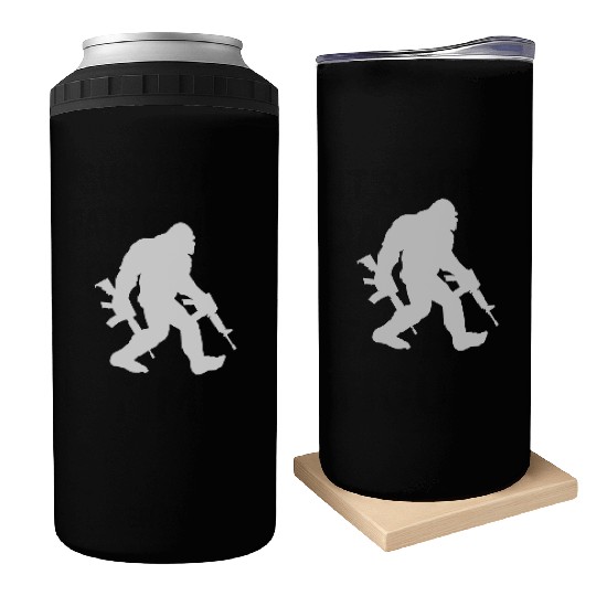 Bigfoot Silhouette Sasquatch Can Coolers