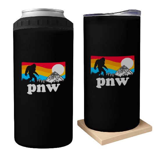 PNW Pacific Northwest Bigfoot Can Coolers