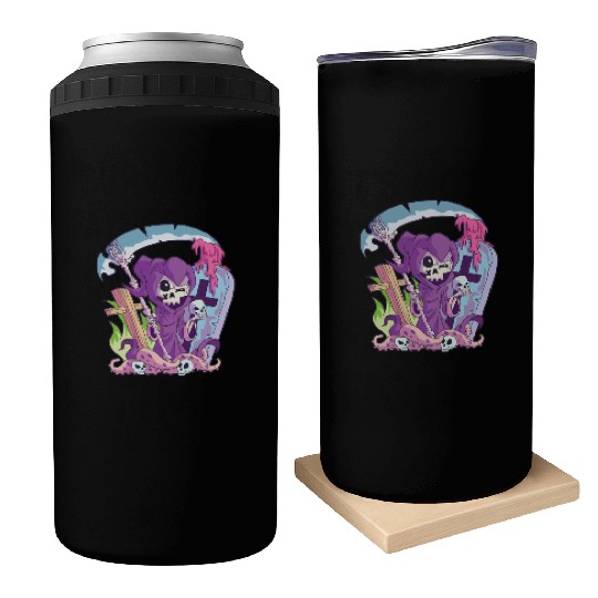 Kawaii Death Grim Reaper Pastel Goth Creepy Occult Can Coolers