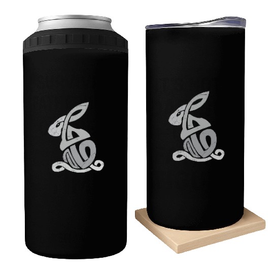 Celtic Symbols Bunny Celtic Knot Gift Idea Can Coolers