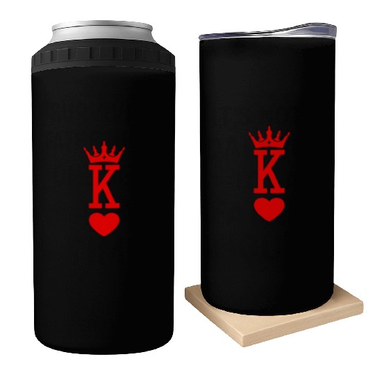 King of Hearts King Queen Couple Halloween Costume Can Coolers