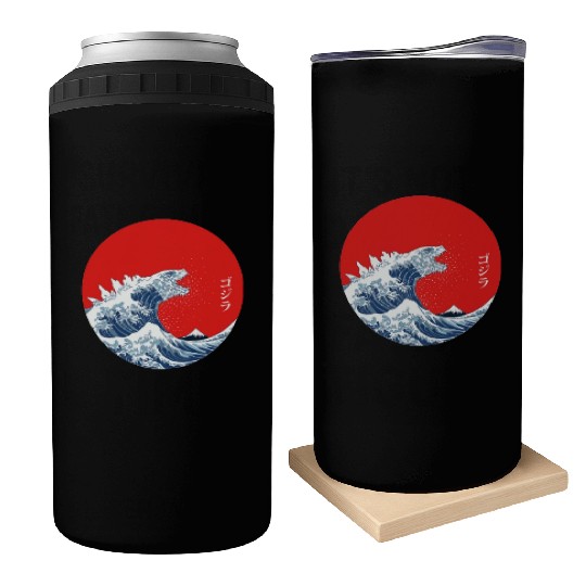 Great Wave Off Kanagawa Circle Can Coolers