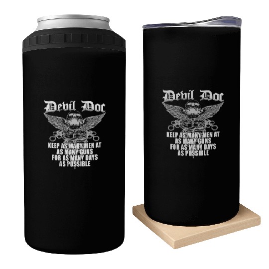 Devil Doc US Navy Corpsman Badass Army Veteran Can Coolers