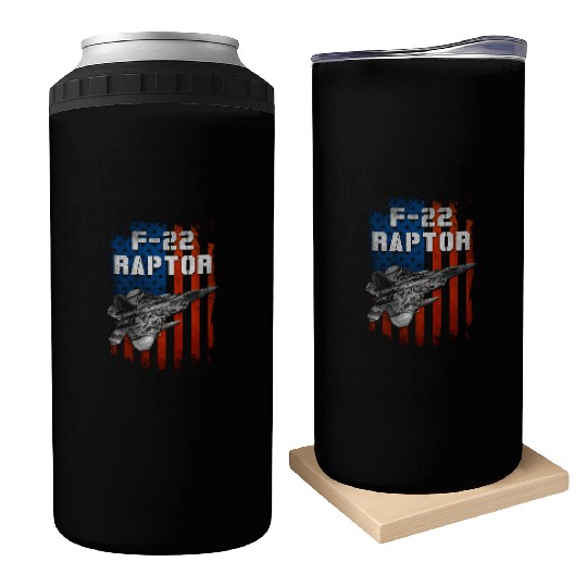 F 22 Raptor US Airborne Fighter Pilot Can Coolers
