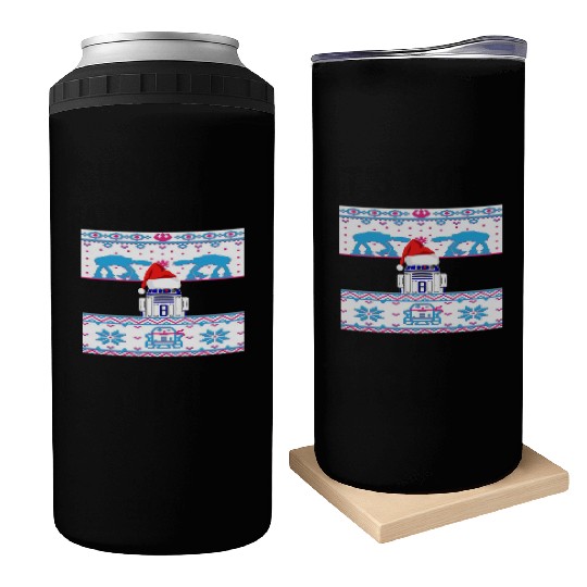 R2D2 Ugly Christmas Sweater Can Coolers