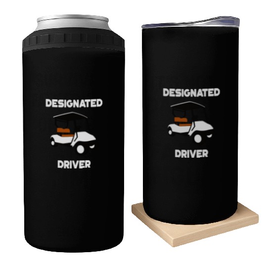 Designated Driver Can Coolers Funny Golf Cart Golfers