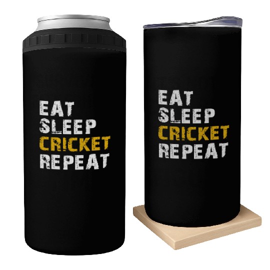 eat sleep cricket Can Coolers
