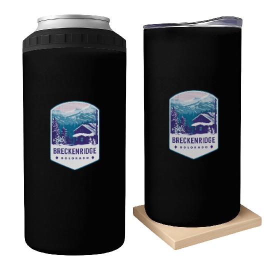 Breckenridge Colorado Ski Badge Can Coolers