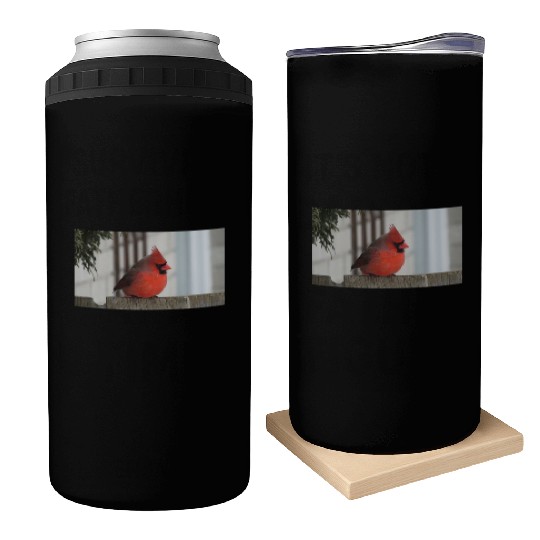 Brilliant Cardinal Bird 2 Can Coolers