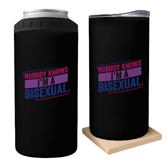 Nobody Knows Bi Pride Bisexual Bisexuality Flag Can Coolers