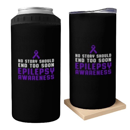 Epilepsy Awareness Fun Beat Epileptic Warrior Can Coolers