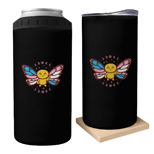 Transgender Monarch Butterfly Trans Subtle Pride Can Coolers