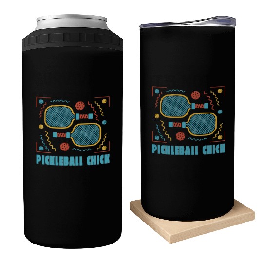 Pickleball chick play fun Pickleball chick play fu Can Coolers