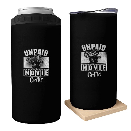 Funny Unpaid Movie Critic Camera Film Cinema Can Coolers