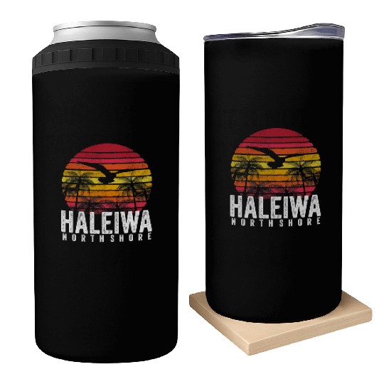 Haleiwa Hawaii HI North Shore Sunset Surf Surfing Can Coolers