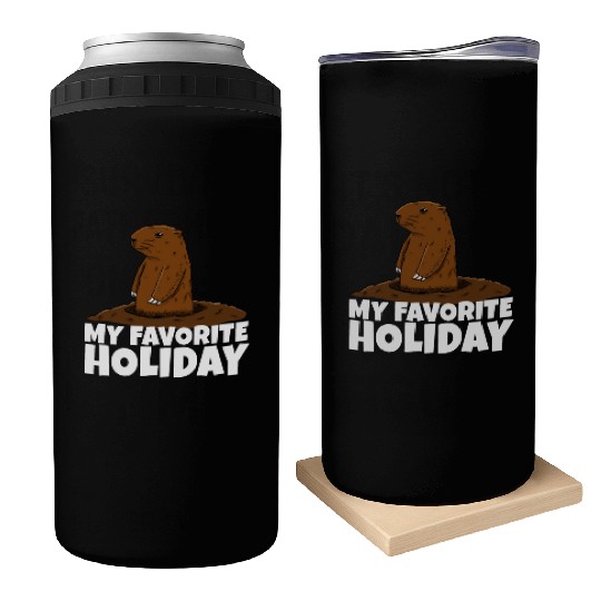 My Favourite Holiday Groundhog Can Coolers